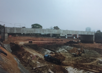 Imagens da obra do MuBE durante as excavações (s/d)