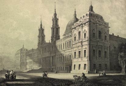 Litografia do palácio de 1853, feita por João Macphail. (1)