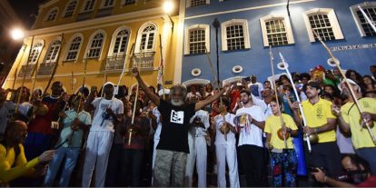 Homenagem a Moa do Katendê, no Pelourinho, 2018. Foto: Betto Jr/CORREIO. (9) 