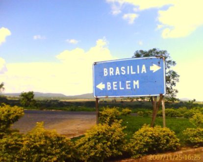 Placa na Rodovia Belém-Brasília. (6)