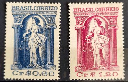 Selo Cinquentenário do Tratado de Petrópolis (1953). (3)