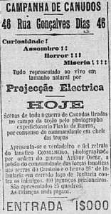 Gazeta de Notícias, 2 de fevereiro de 1898. Divulgação da exposição das fotografias de Flávio de Barros no arraial de Canudos. (8)