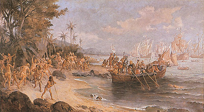DESEMBARQUE DE PEDRO ÁLVARES CABRAL EM PORTO SEGURO – OSCAR PEREIRA DA SILVA – 1922 (3)