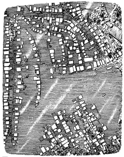 Alagados de Itapagipe, Salvador, Bahia. Ilustração de Geraldo Alves, presente no livro ‘’Arquitetura Popular Brasileira’’, de Günter Weimer. (2)