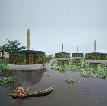 ’’Puffer Houses’’. Projeto do arquiteto iraniano Sajjad Navidi de residências que se adaptam ao nível do mar. (3)