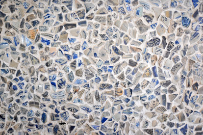 Uma parede feita com pedaços de artefatos da dinastia Ming. Foto: Tiago B. Maciel (4)