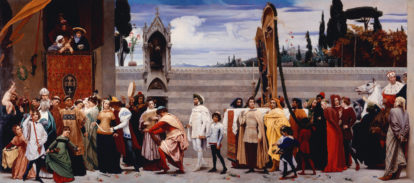 ’’Cimabue’s Celebrated Madonna is carried in Procession through the Streets of Florence’’, de Frederic Leighton, 1853-5. Fonte: Wikimedia Commons. (3)