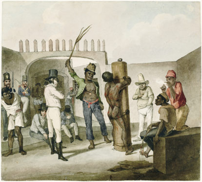 Punishing negros at Cathabouco. Pintura de Augustus Earle, 1822. National Library of Australia. (5)
