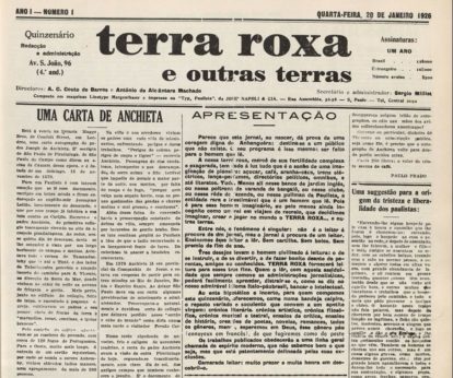 Terra Roxa e Outras Terras, Ano 1, Número 1, São Paulo, 1926