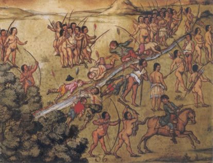Conquista dos Campos de Guarapuava - Guache e aquarela_atribuido a José de Miranda no século XVIII(5)