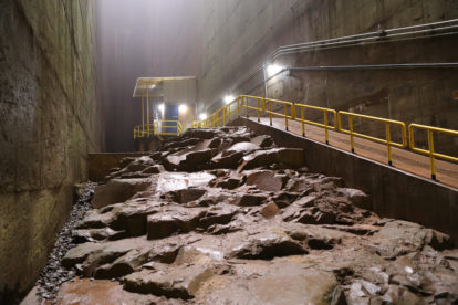 Leito do Rio Paraná onde hoje está a Usina de Itaipu Binacional - Foto de Saulo Cruz/Divulgação MME