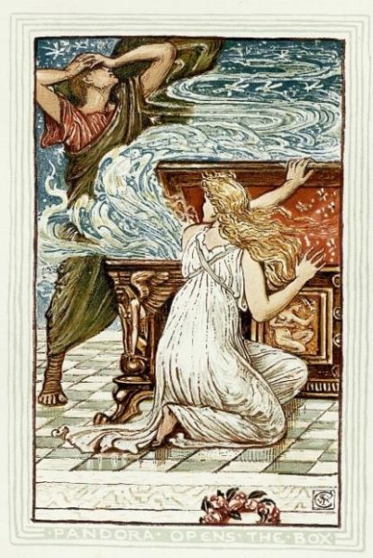 Pandora opens the box, Walter Crane. (2)