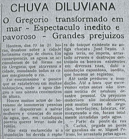 As enchentes em 1932. Foto: Acervo do Jornal Correio de São Carlos (5) 