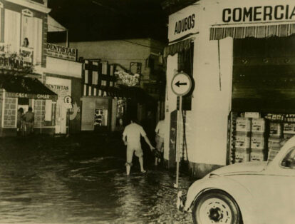 Enchente na região do Mercado Municipal, s.d. Foto: Fundação Pró Memória - São Carlos em Rede (5) 